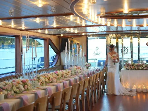 Wedding reception yacht Statue of Liberty